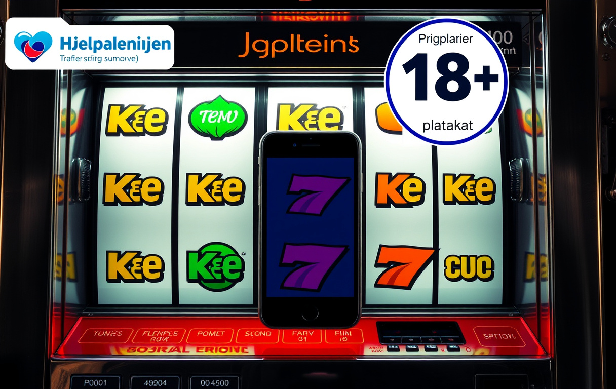Illustrasjon av en norsk spilleautomat med trygg casinolisens og høy RTP.